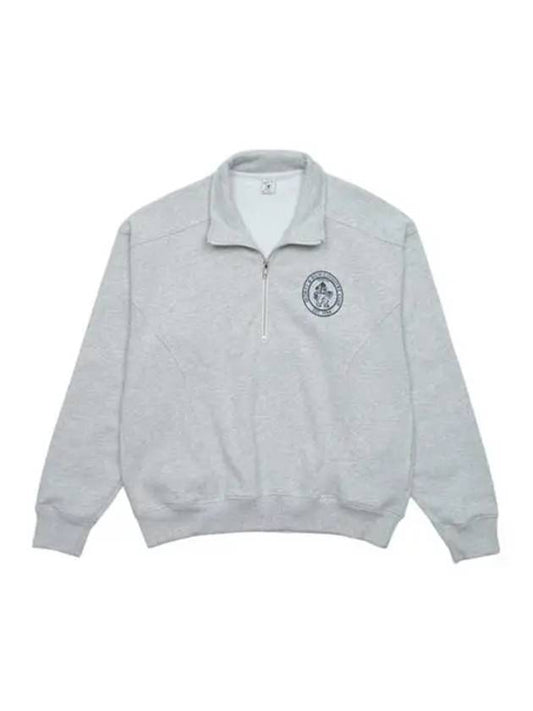 Monaco Quarter Zipper Sweatshirt Heather Grey - SPORTY & RICH - BALAAN 2