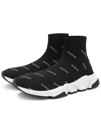 Speed ​​Logo Print High-Top Sneakers - BALENCIAGA - BALAAN 2