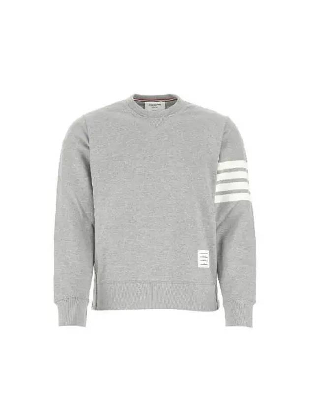 4 Bar Loopback Jersey Sweatshirt Light Grey - THOM BROWNE - BALAAN 2