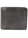 Elephant Gray Macore Scritto Leather Bicycle Wallet - BERLUTI - BALAAN 1