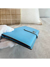 Bean long wallet Mizore blue silver plate - HERMES - BALAAN 8