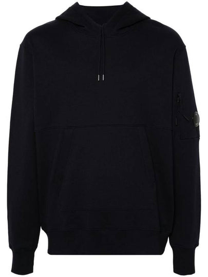 Diagonal Raised Fleece Lens Hoodie Navy - CP COMPANY - BALAAN 2