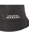 Haley Embroidered Logo Bucket Hat Black - ISABEL MARANT - BALAAN 7