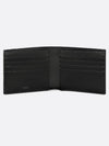 Saddle Oblique Jacquard Half Wallet Black Beige - DIOR - BALAAN 5