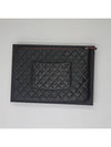 Large Classic Caviar Silver Logo Clutch Bag Black - CHANEL - BALAAN 3