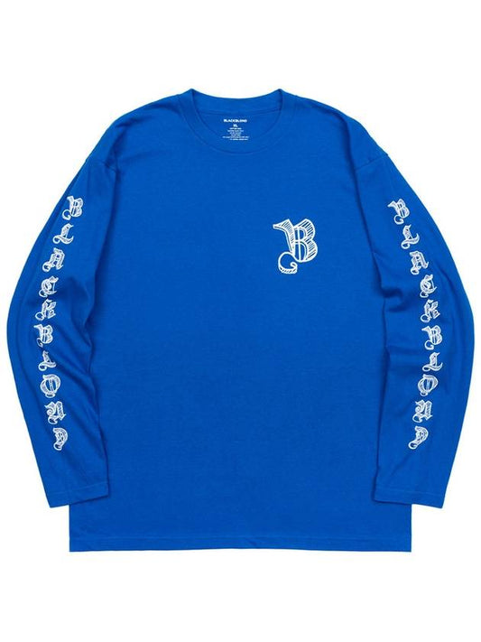 BBD Sketch Logo Long T Shirt Blue - BLACKBLOND - BALAAN 2