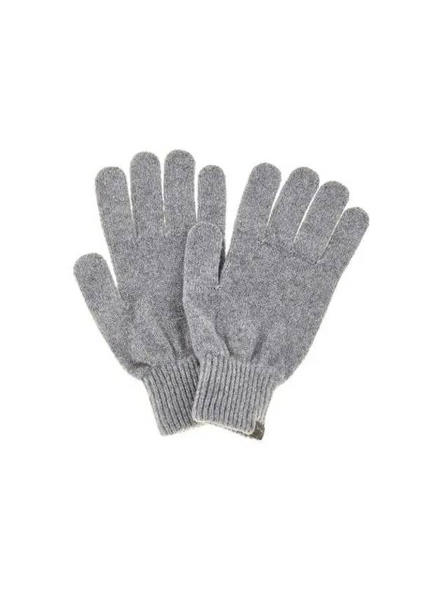 Mini label cashmere knit glove melange gray 270707 - PAUL SMITH - BALAAN 1