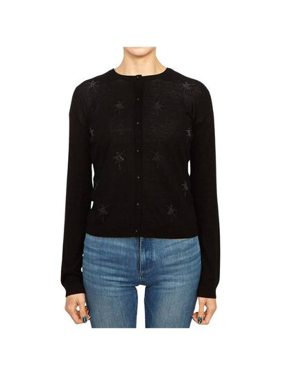 Grolla Ballerina Motif Silk Wool Cardigan Black - MAX MARA - BALAAN 2