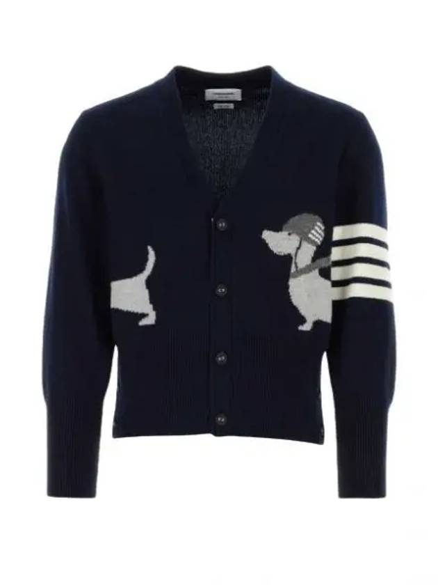 Hector 4 Bar Stripe Cardigan Black - THOM BROWNE - BALAAN 2