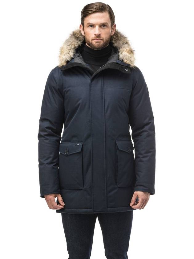 Yves Hooded Fur Padded Parka Navy - NOBIS - BALAAN 3