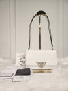 Women s Brushed Leather Shoulder Bag White 1BD321 Condition - PRADA - BALAAN 1