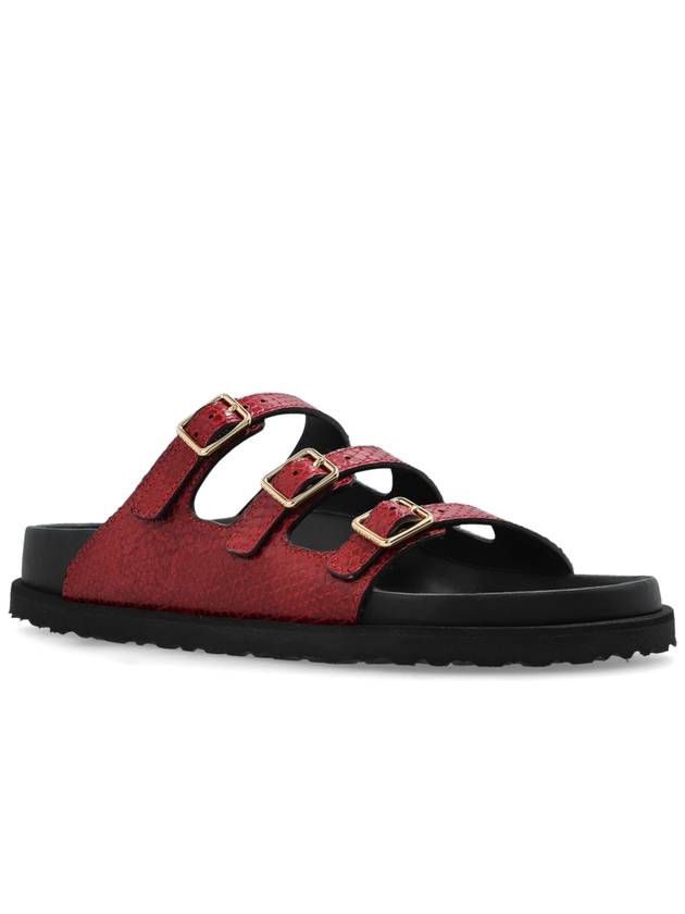 Birkenstock 1774 Slippers Florida Lined, Women's, Red - BIRKENSTOCK - BALAAN 4