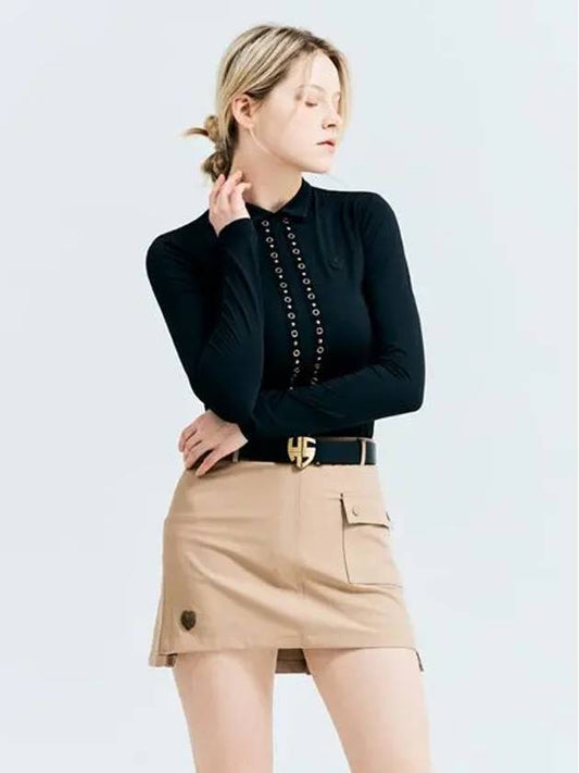 Golf Deviation Pleated Skirt Beige - HENRY STUART - BALAAN 1