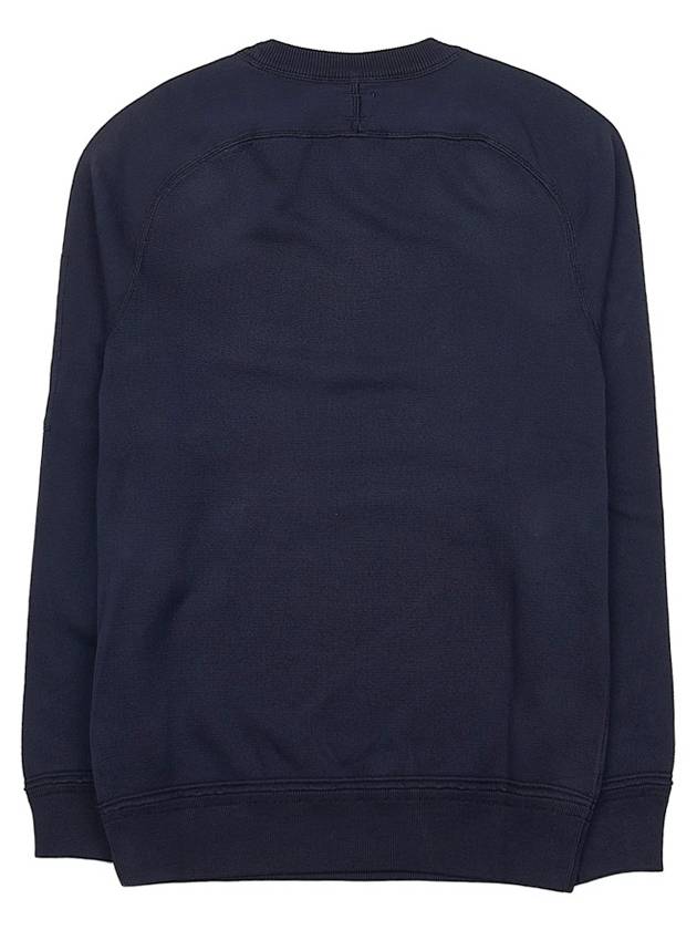 Men's Lens Wappen Pocket Crew Neck Sweatshirt Navy - CP COMPANY - BALAAN 3