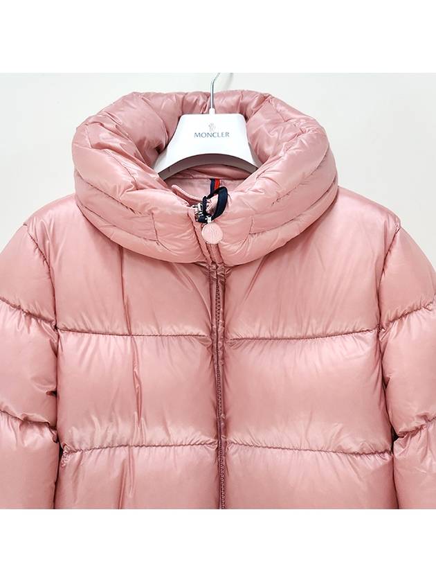 Women s Logo Patch DOURO Down Padded Short Jacket Pink 1A00069 595ZZ 500 - MONCLER - BALAAN 3