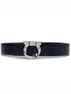 Gancini Reversible Leather Belt Blue - SALVATORE FERRAGAMO - BALAAN 2