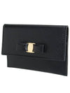 Vara Bow Card Walletr Black - SALVATORE FERRAGAMO - BALAAN 3