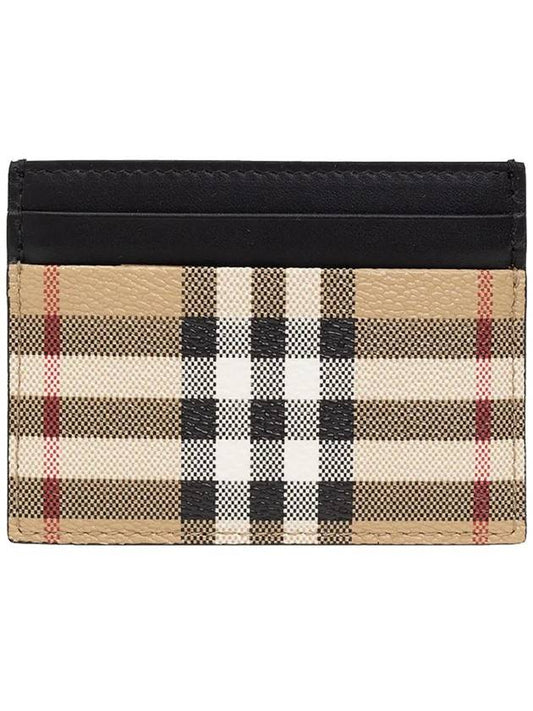 Vintage Check Card Wallet Beige - BURBERRY - BALAAN 2