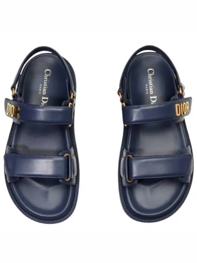 Dioract Strap Lambskin Sandals Midnight Blue - DIOR - BALAAN 2