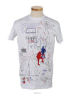 Men's Bad Camp Print Short Sleeve T-Shirt White - DSQUARED2 - BALAAN 3