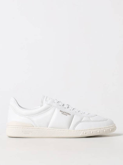 Upvillage Lace-Up Leather Low Top Sneakers White - VALENTINO - BALAAN 2