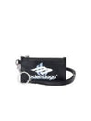 Logo Print Neck Strap Card Wallet Black - BALENCIAGA - BALAAN 2