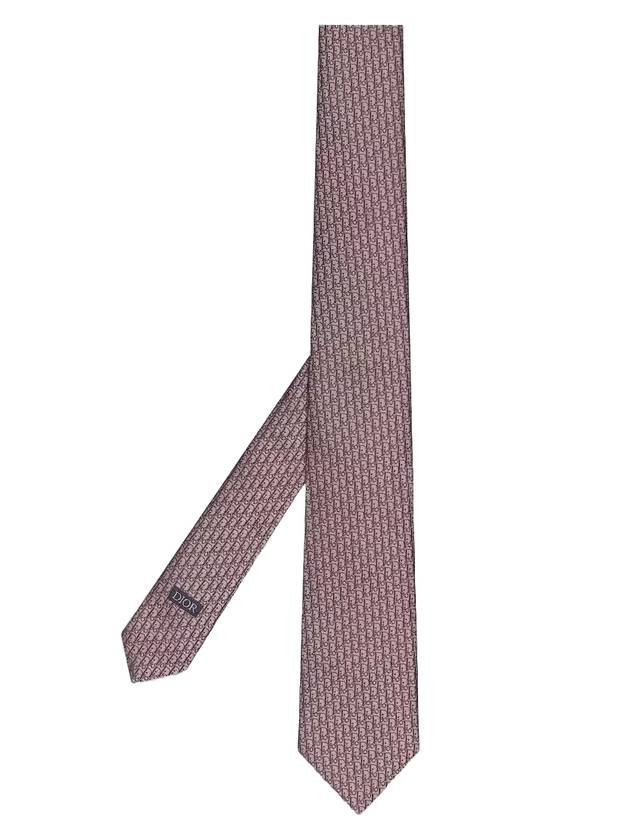 Oblique Silk Tie Plum - DIOR - BALAAN 1