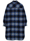 Kotajot Check Single Coat Navy - ISABEL MARANT - BALAAN 3