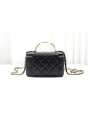 Vanity Top Handle Gold Logo Chain Mini Tote Bag AP3768 - CHANEL - BALAAN 5