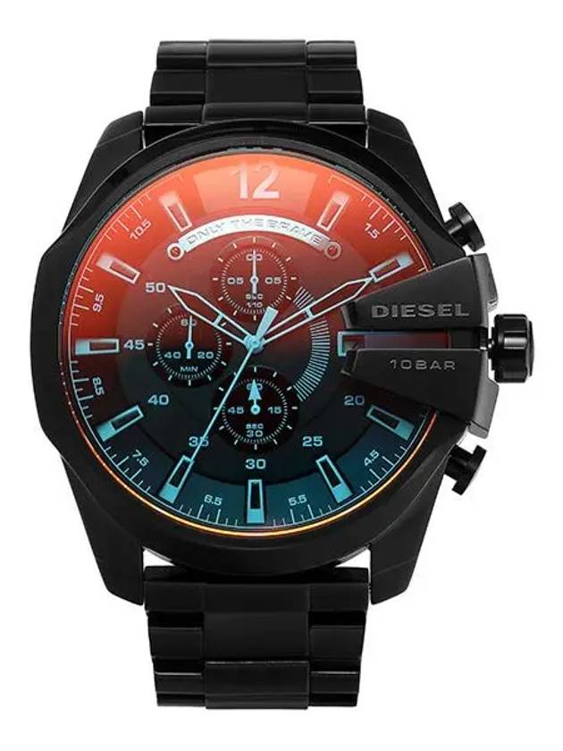 Mega Chief Gunmetal Plated Watch Black - DIESEL - BALAAN 3