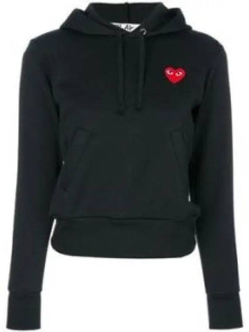 Comme des Gar ons PLAY Red Heart Waffen Hood Black P1T1731 AZT1730511 1237785 - COMME DES GARCONS PLAY - BALAAN 1