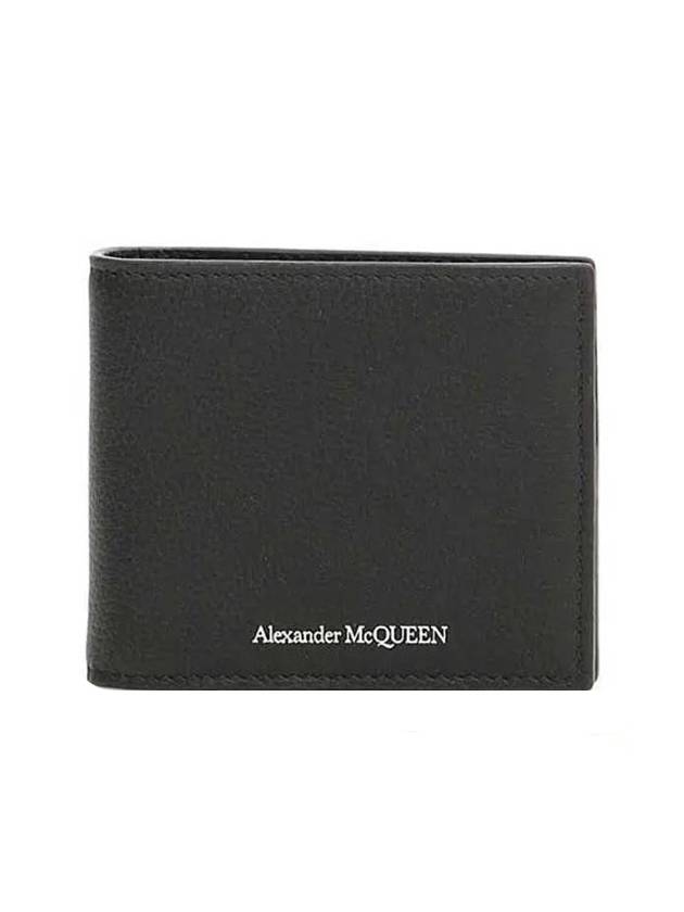 logo bifold wallet black - ALEXANDER MCQUEEN - BALAAN.