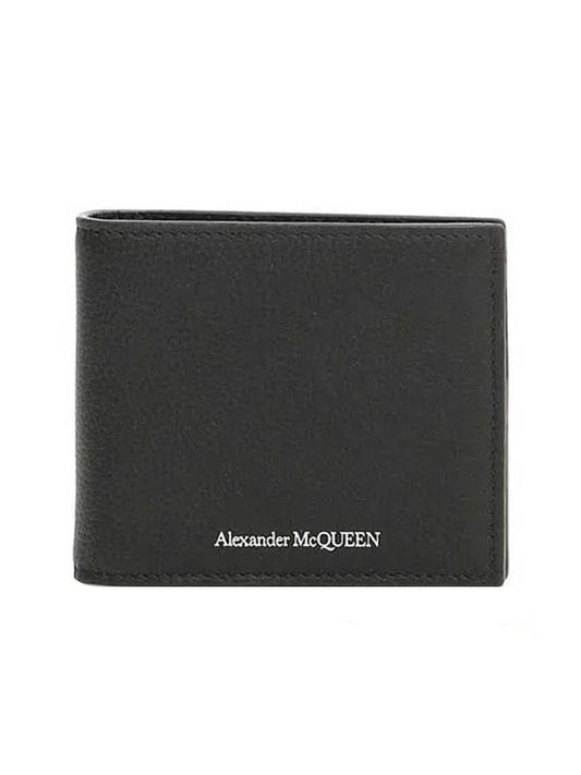 logo bifold wallet black - ALEXANDER MCQUEEN - BALAAN.