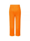 Pleated Straight Pants Orange - ISSEY MIYAKE - BALAAN 1