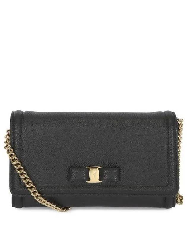 Salvatore Vara Bow Mini Shoulder Bag Black - SALVATORE FERRAGAMO - BALAAN 2