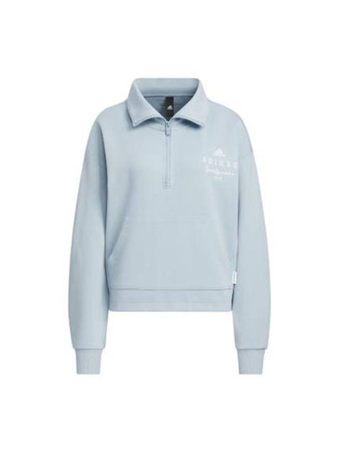 Half Zipper Sweatshirt Grey - ADIDAS - BALAAN 1