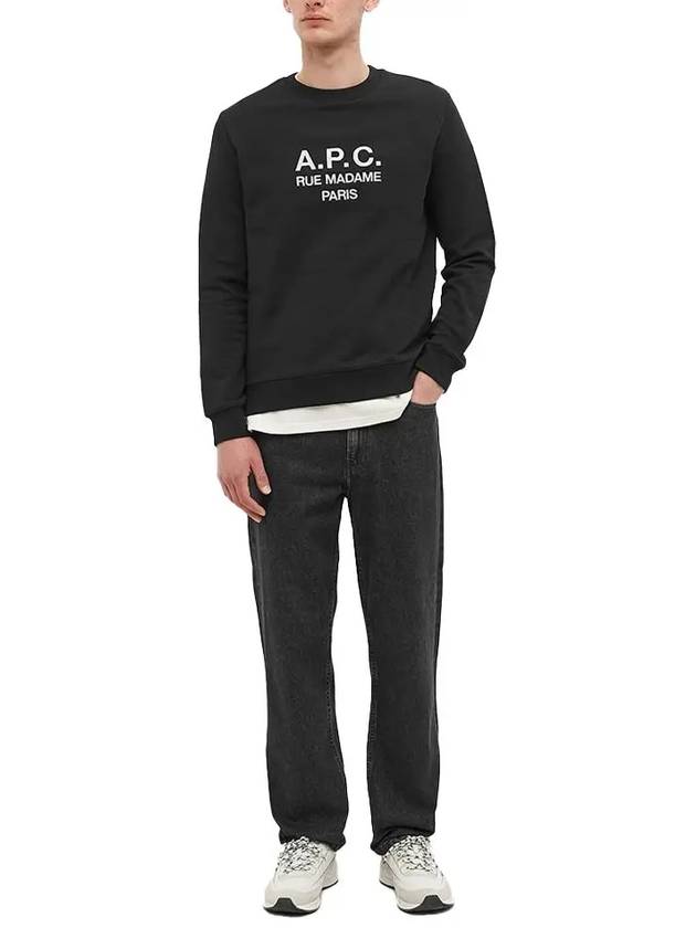 Rufus Embroidery Logo Sweatshirt Black - A.P.C. - BALAAN 5