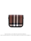 Elizabeth Check Leather Small Shoulder Bag Brown - BURBERRY - BALAAN 4