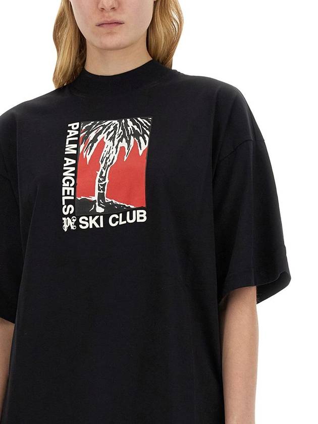 Ski Club Oversized T-Shirt PWAA017R24JER0021001 - PALM ANGELS - BALAAN 5