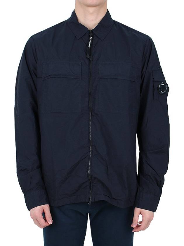 Taylon L Zip-up Long Sleeve Shirt Navy - CP COMPANY - BALAAN 3