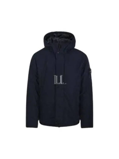 Techno Fabric Hooded Jacket Navy - STONE ISLAND - BALAAN 2