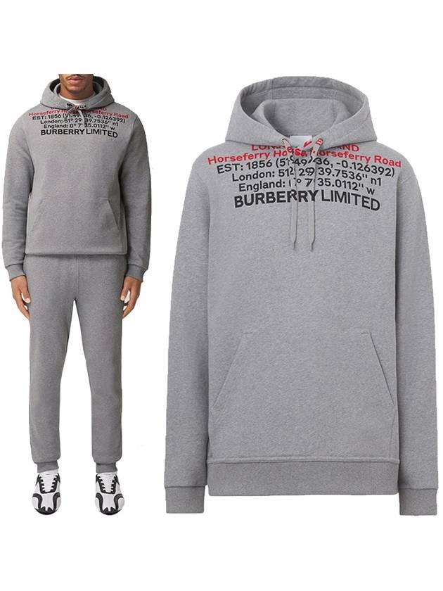 Location Cotton Hoodie Grey - BURBERRY - BALAAN 2