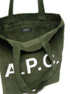 Lou Corduroy Eco Bag Tote Shoulder Khaki Unisex - A.P.C. - BALAAN 5