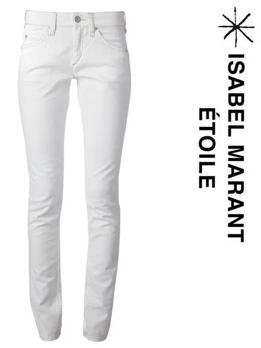 Cotton Skinny Pants White - ISABEL MARANT - BALAAN 2