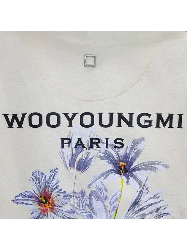 Flower Back Logo Hoodie Ivory W241TS36733I - WOOYOUNGMI - BALAAN 2