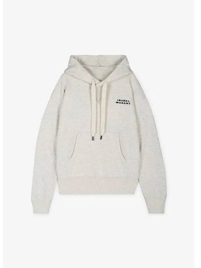 Sylla Embroidered Logo Oversized Hoodie Ecru - ISABEL MARANT - BALAAN 2