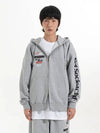 TELECOM LOGOS HOOD ZIP UP MELANGE - NET SOCIAL CLUB - BALAAN 6