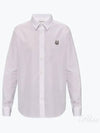 Fox Patch Cotton Long Sleeve Shirt White - MAISON KITSUNE - BALAAN 2