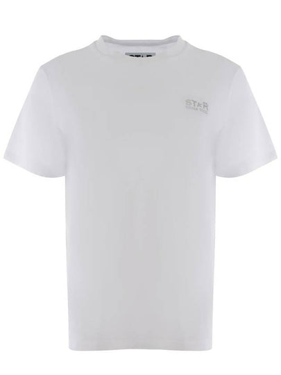 Glitter Star Logo Short Sleeve T-Shirt Silver White - GOLDEN GOOSE - BALAAN 2