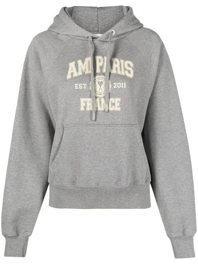 Logo Hoodie Grey - AMI - BALAAN 2